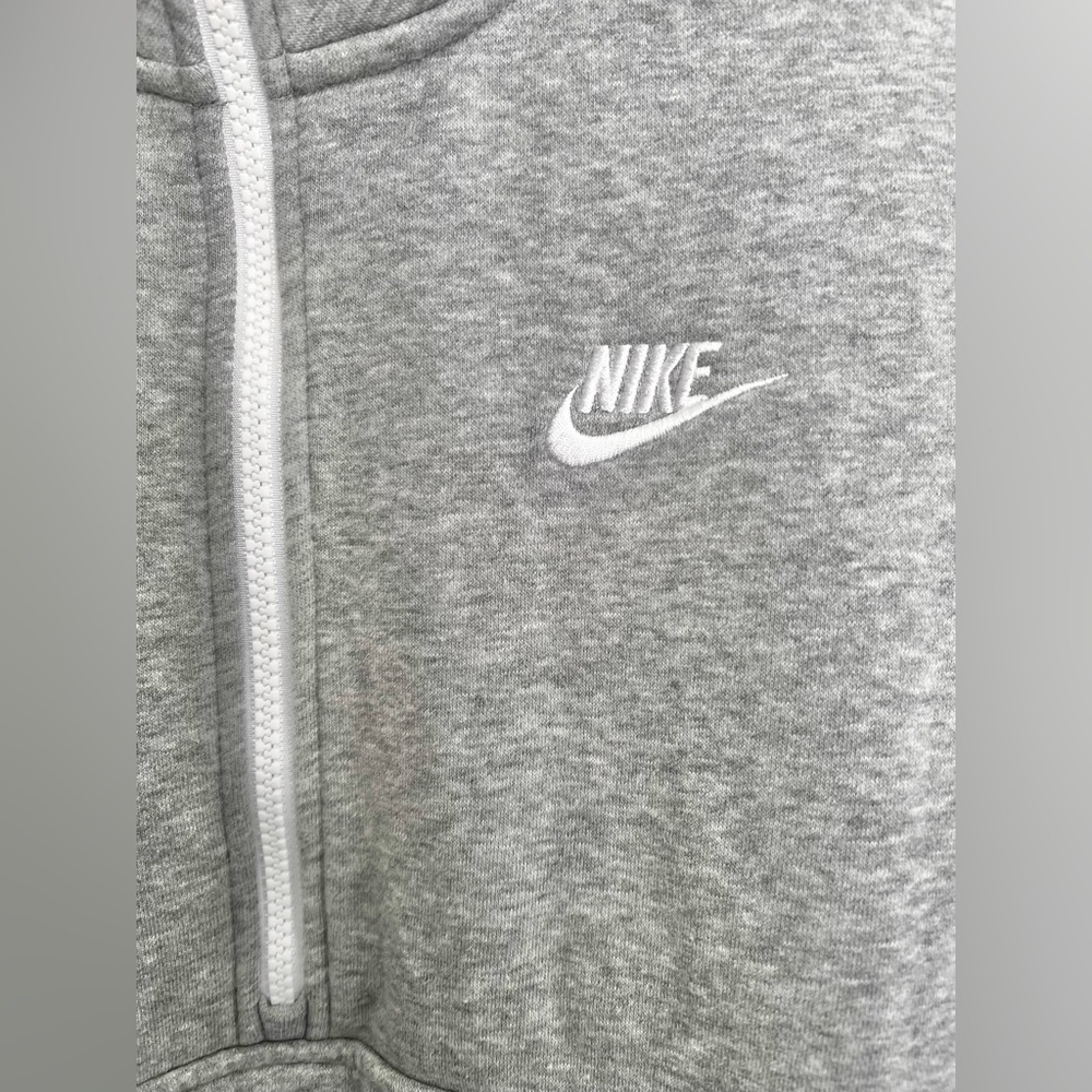 Nike Sportswear Club 1/2 Zip Mens Fleece Heather Pullover Gray Size XS - Picture 3 of 5